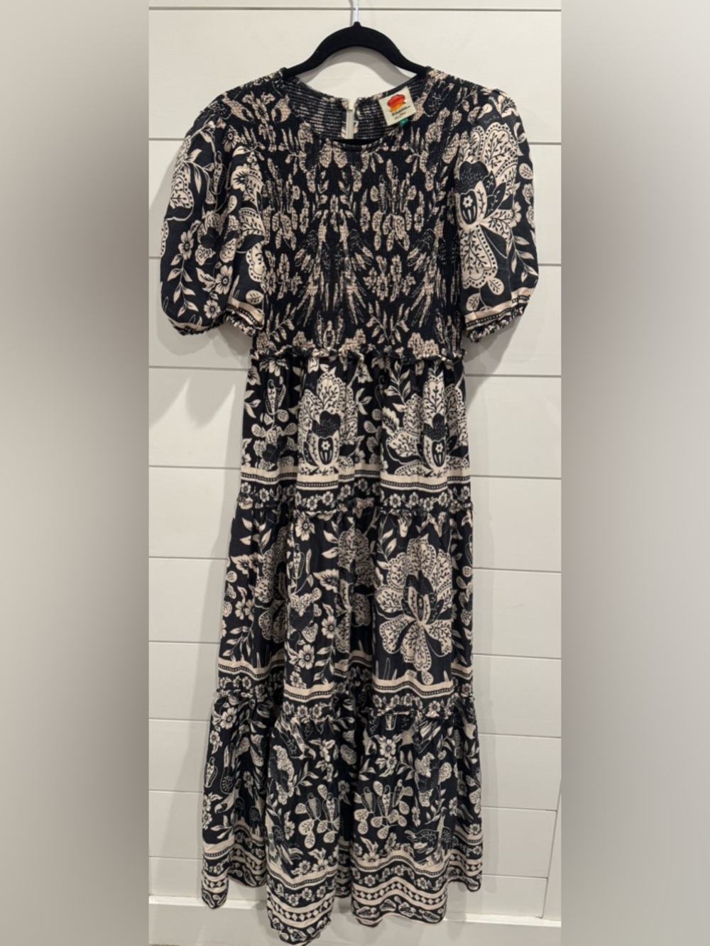 Farm Rio black graphic floral maxi dress - Picture 4 of 11